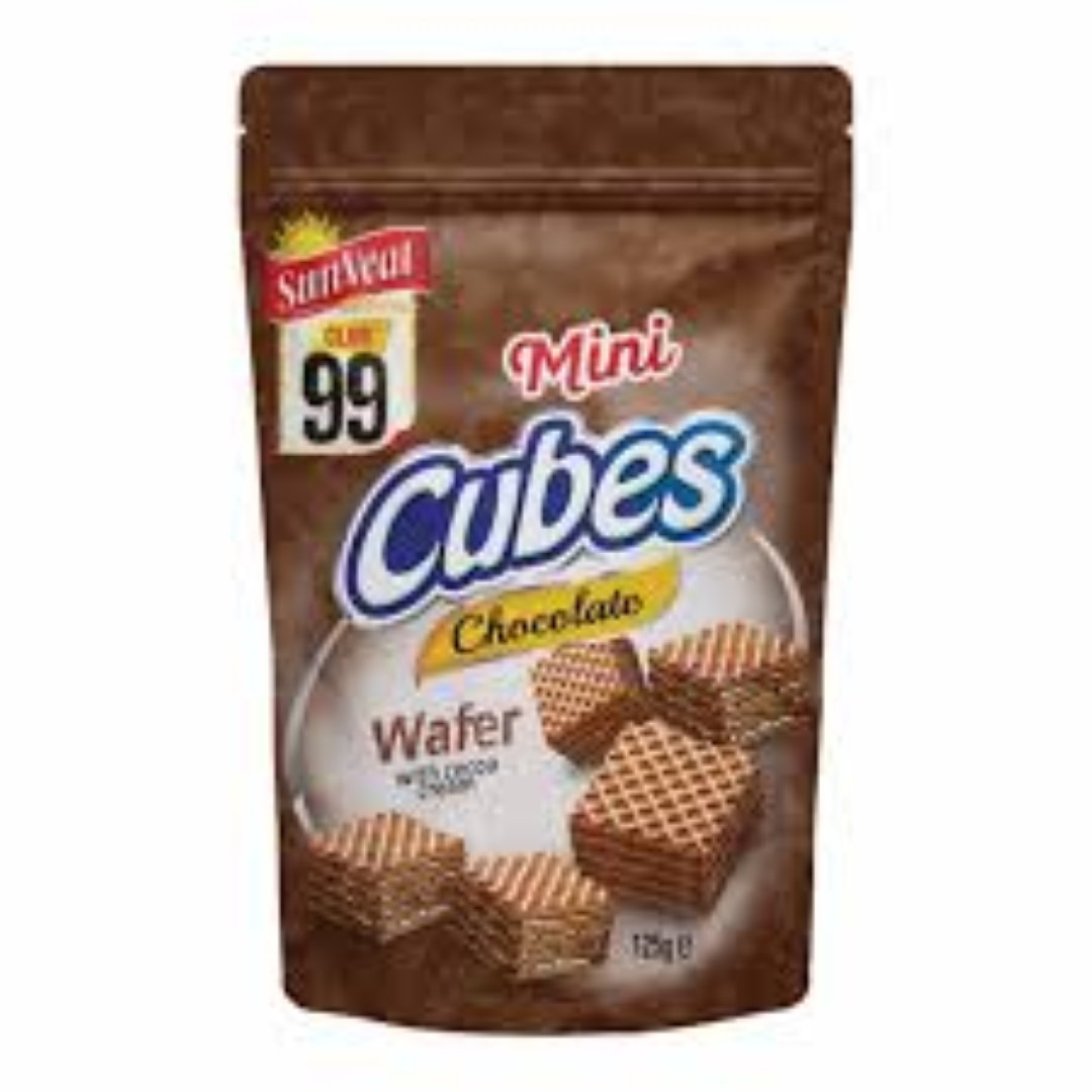 SUNVEAT CUBE WAFER CHOCOLATE 125G